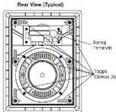 Rear View (Typical) Soring Terminals Double Clamps (5s)