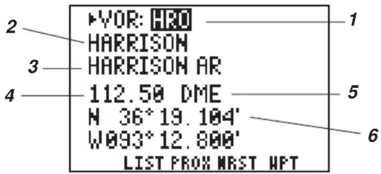 GARMIN GPS 95AVD - VOR INFORMATION - 1