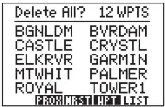 GARMIN GPS 95AVD - WAYPOINT LIST - 1