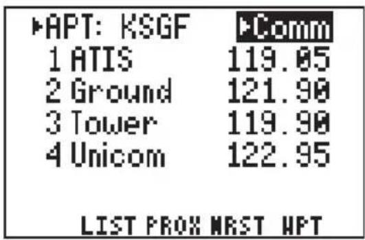 GARMIN GPS 95AVD - Airport Communication Information - 1