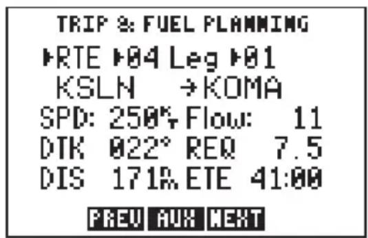 GARMIN GPS 95AVD - TRIP AND FUEL PLANNING - 1