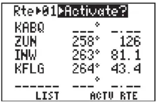 GARMIN GPS 95AVD - ACTIVATING AND INVERTING ROUTES - 1