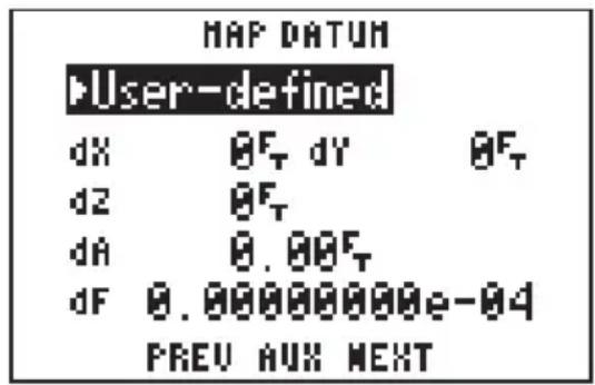 GARMIN GPS 95AVD - To change the pre-defined datum... - 1
