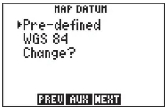 GARMIN GPS 95AVD - MAP DATUM SELECTION - 1