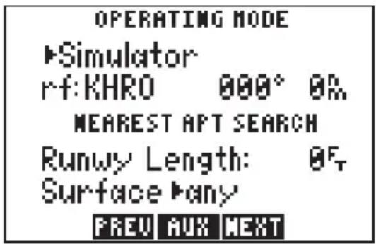 GARMIN GPS 95AVD - OPERATING MODE/NEAREST AIRPORT SEARCH - 1