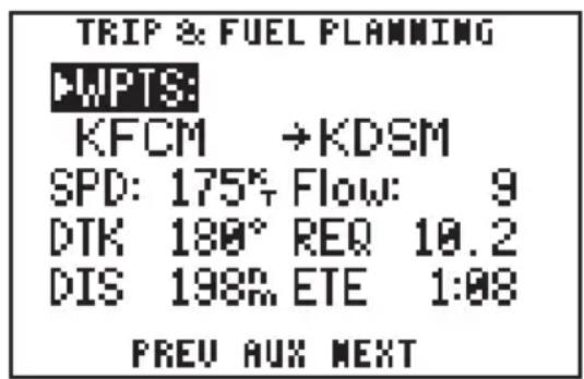 GARMIN GPS 95AVD - To perform a trip and fuel plan, waypoint to waypoint... - 1