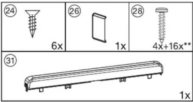 MIELE 9430570 - - For fitting the furniture door: - 1