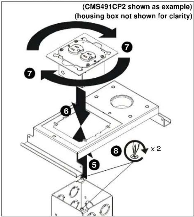 (CMS491CP2 shown as example) (housing box not shown for clarity)