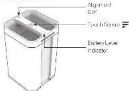 Alignment Icon Touch Screen Battery Level Indicator