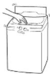 HAIER JW-CD55A - 回転中の洗濯・脱水槽に手を入れない - 1