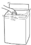HAIER JW-C70C - 回転中の洗濯・脱水槽に手を入れない - 1