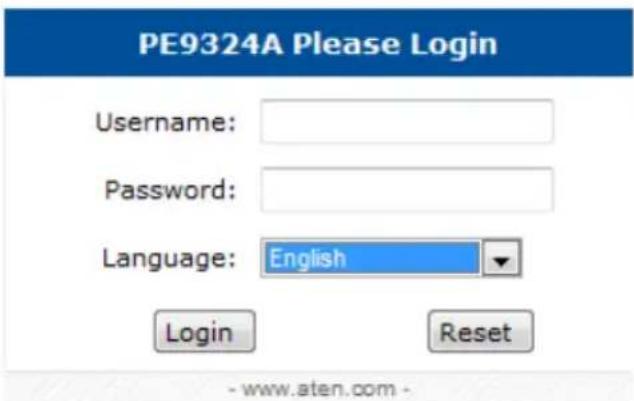 ATEN PE9324 - Logging In - 1