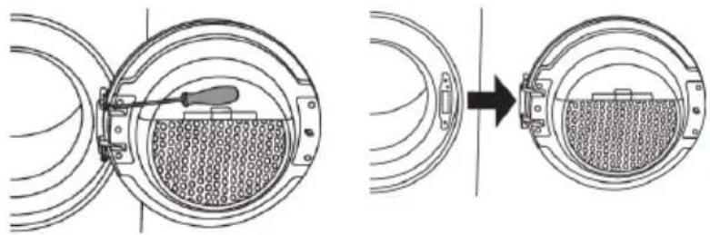 Cylinda T7400F - Changingthedooropeningdirection - 2