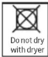 Cylinda TK 5480X - Laundry not suitable for drying in the dryer - 1