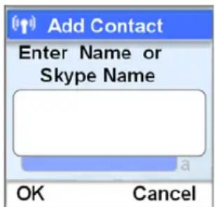 Add Contact Enter Name or Skype Name OK Cancel