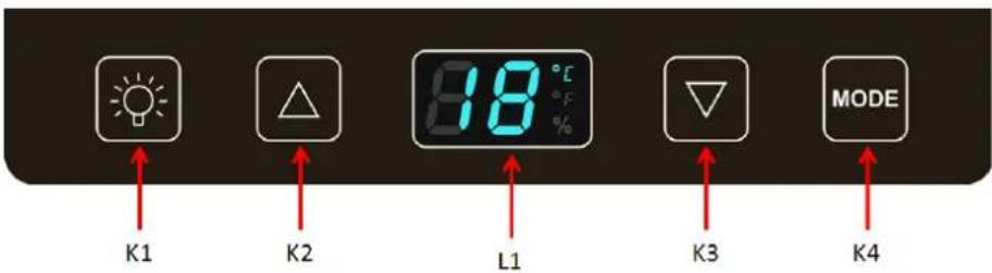 K1 K2 L1 18 °F % K3 MODE K4