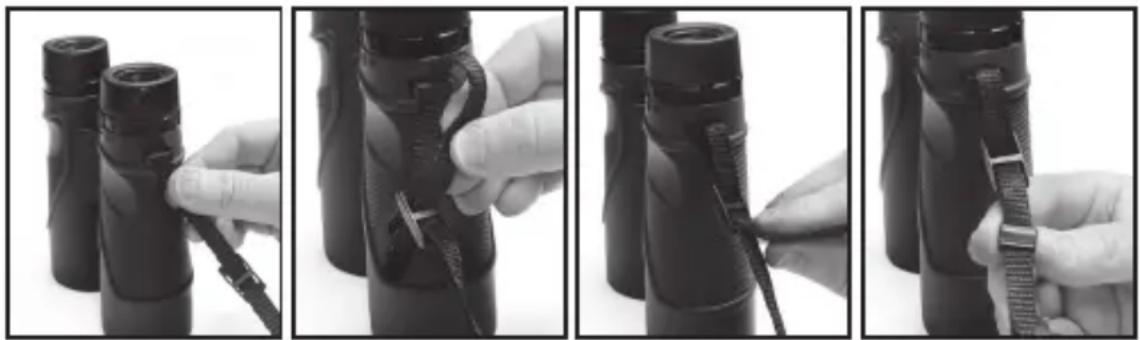 Carson 3D Series TD-042EDMO - Attaching the Neck Strap - 1