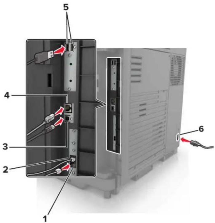 LEXMARK XC8155 - Koble til kabler - 5