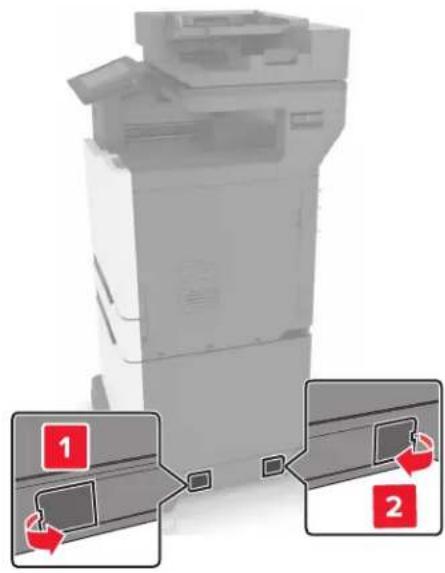 LEXMARK XC8155 - Installere enheten for stifting og hulling på flere steder - 3