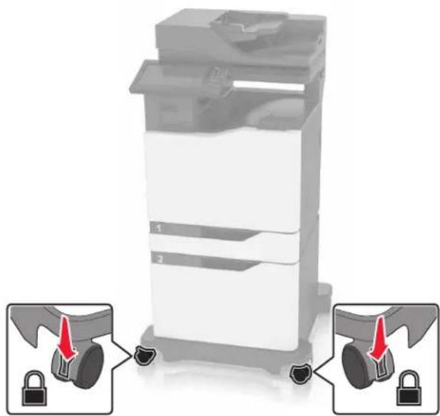 LEXMARK XC8155 - Installere enheten for stifting og hulling på flere steder - 2
