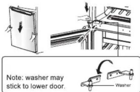 Fridgemaster MC55274AF/SA - Reversing the door - 10