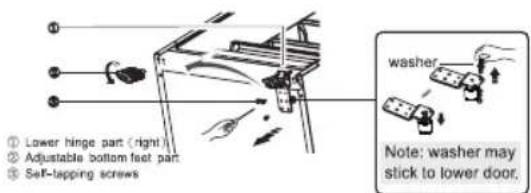 Fridgemaster MC55274AF/SA - Reversing the door - 8