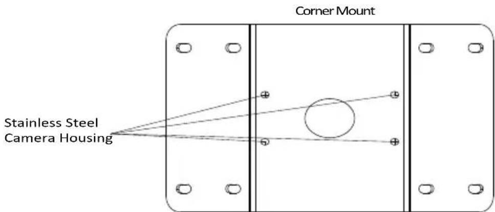 Corner Mount Stainless Steel Camera Housing