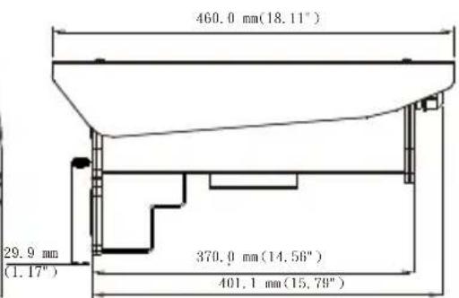 460.0 mm(18.11") 29.9 mm (1.17") 370.0 mm(14.56") 401.1 mm(15.79)