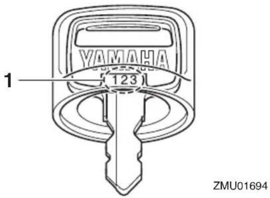 YAMAHA F6 (2017) - Nøkkelnummer - 2