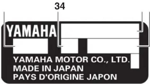 YAMAHA F6 (2017) - Utenbordsmotorens serienummer - 3