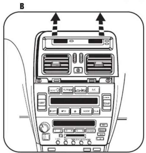 B HONTO RCAR A/C TEMP OFF MTO MODE TUAL 1 2 3 4 5 6 75 MHz MAX MINI THER BALANCE STOP