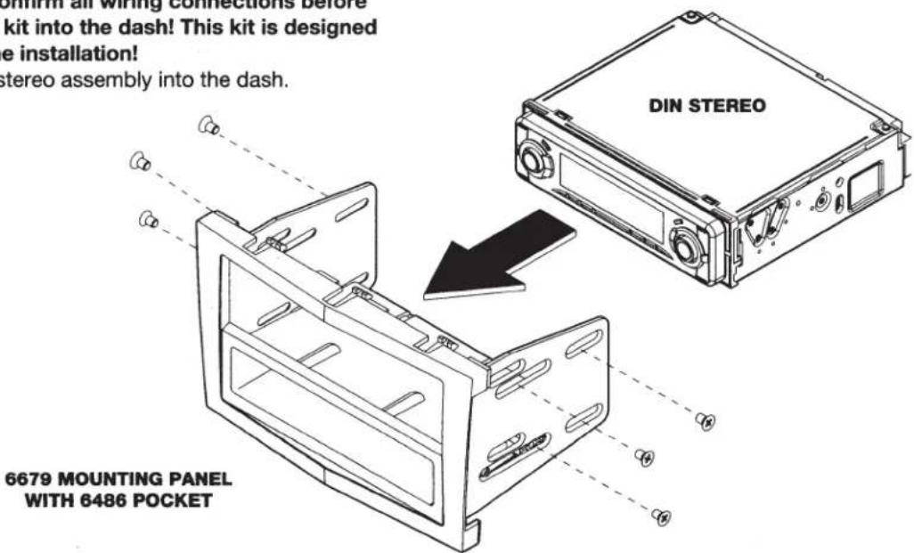 DIN STEREO 6679 MOUNTING PANEL WITH 6486 POCKET