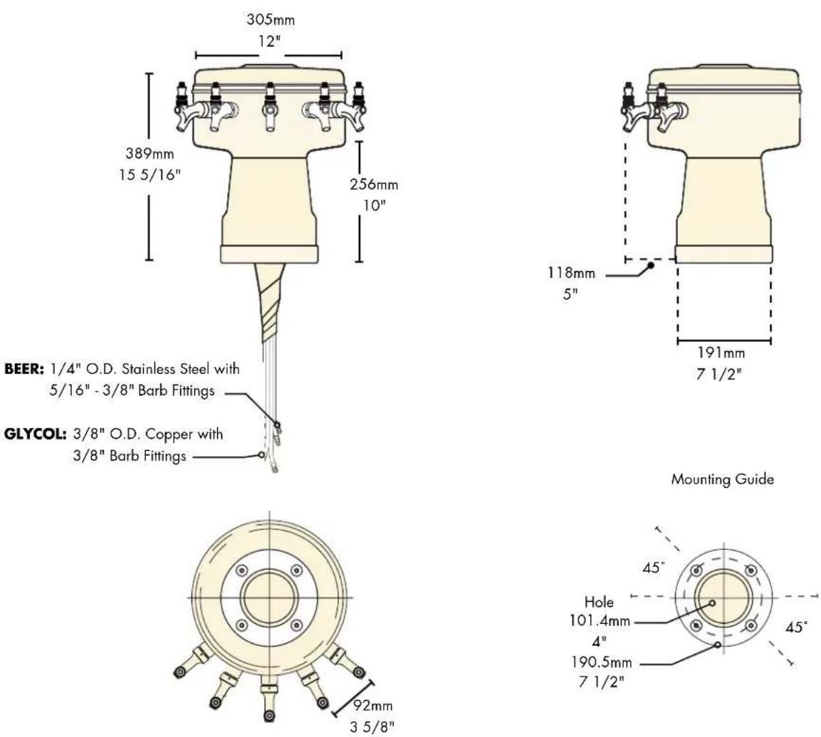 Micro Matic MTB-5PSSKR - Dimensions - 1