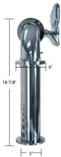 Micro Matic SP1000 - BIERGARTEN™ 3" DIAMETER PEDESTAL EXTENSIONS WITH FLANGES - 4