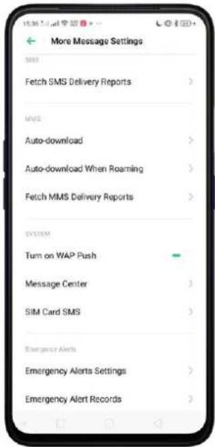 Realme V23 - Customize Message Settings - 8