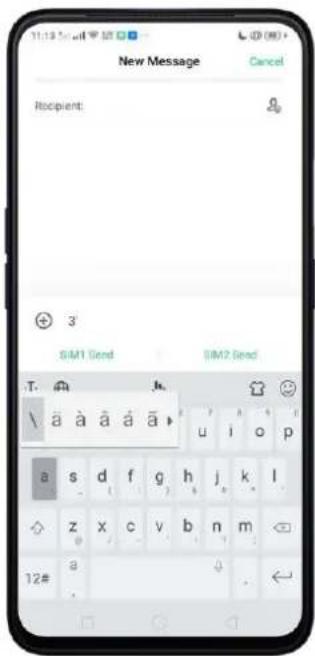 Realme V23 - Type text - 2