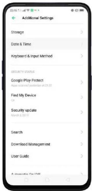 Realme V23 - Date and Time - 1