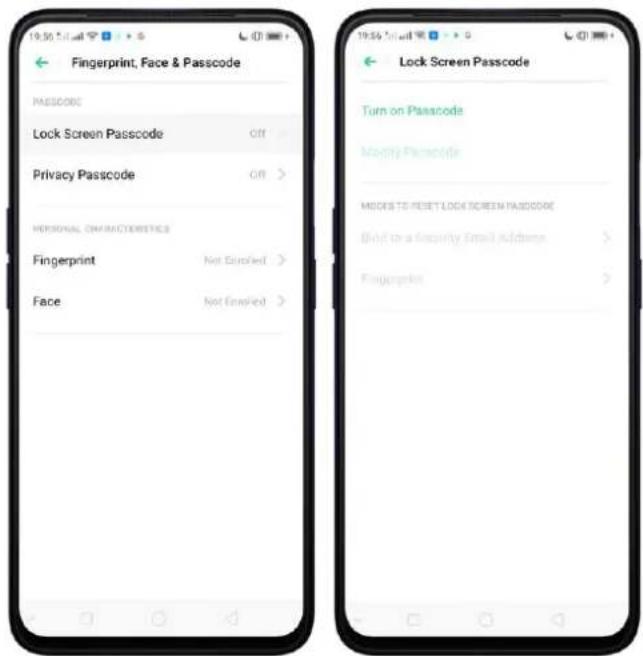 Realme V23 - Fingerprint, Face and Passcode - 1
