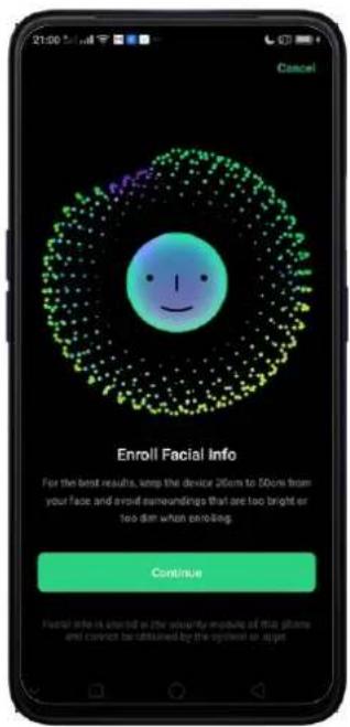 Realme V23 - Enroll a face - 3