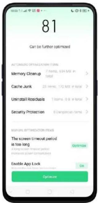 Realme V23 - Scan and Optimize the Phone - 3