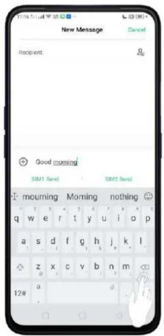 Realme V23 - Delete text - 1