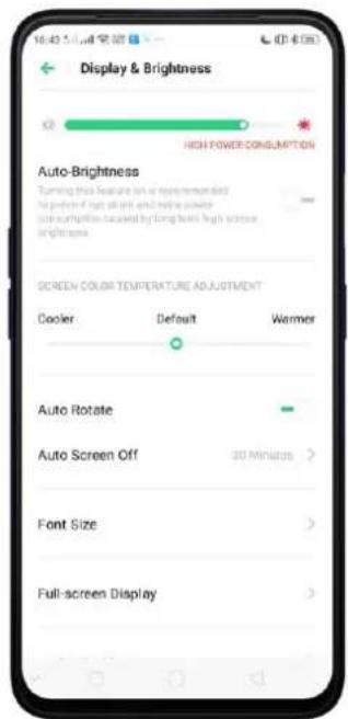 Realme V23 - Adjust the Screen Brightness and Color Temperature - 2