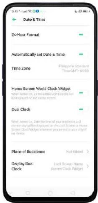 Realme V23 - Date and Time - 2