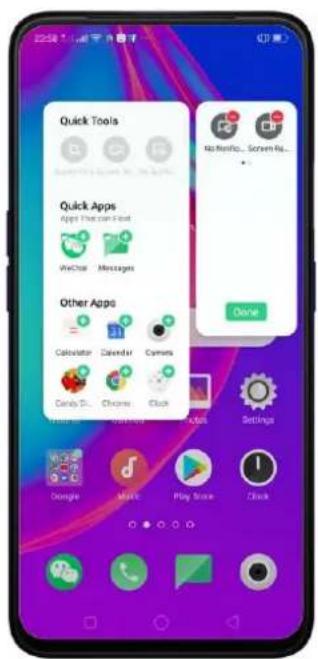 Realme V23 - The tools and apps available for Smart Sidebar - 2