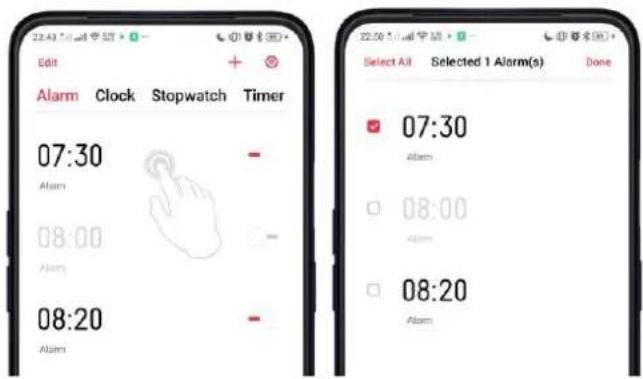 Realme V23 - Manage alarm settings. - 4