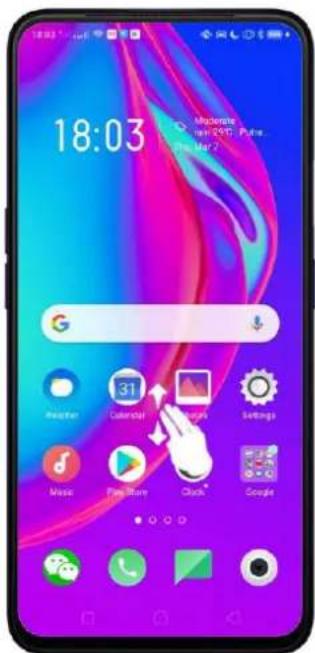 Realme V23 - 3-Finger Gesture - 1