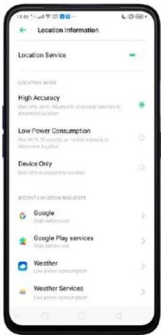 Realme V23 - Location Service - 3