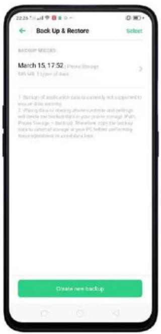 Realme V23 - Restore your realme smartphone from Local backup - 1