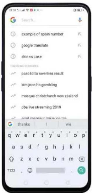 Realme V23 - Search the web - 5