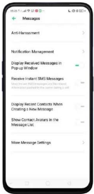 Realme V23 - Customize Message Settings - 3